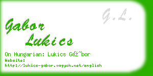gabor lukics business card